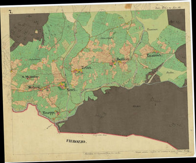 CARTAGO PALÙ Mappa originale d'impianto del Catasto austro-ungarico. Scala 1:2880 bundle