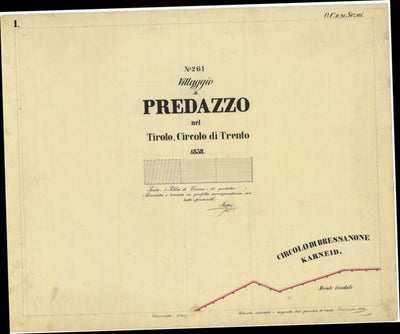 CARTAGO PREDAZZO Mappa originale d'impianto del Catasto austro-ungarico. Scala 1:2880 bundle