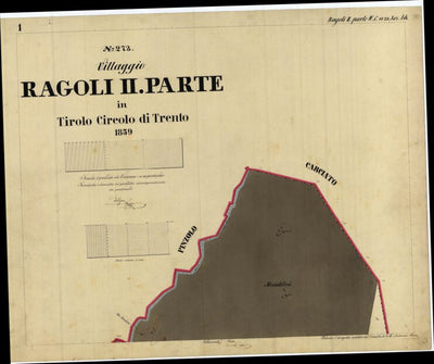CARTAGO RAGOLI PARTE 2 Mappa originale d'impianto del Catasto austro-ungarico. Scala 1:2880 bundle