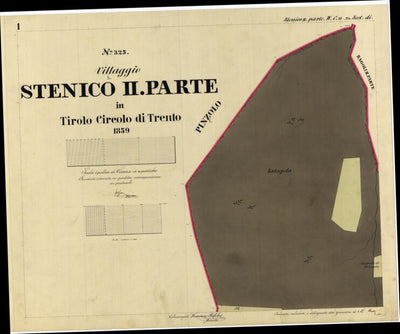 CARTAGO STENICO PARTE 2 Mappa originale d'impianto del Catasto austro-ungarico. Scala 1:2880 bundle