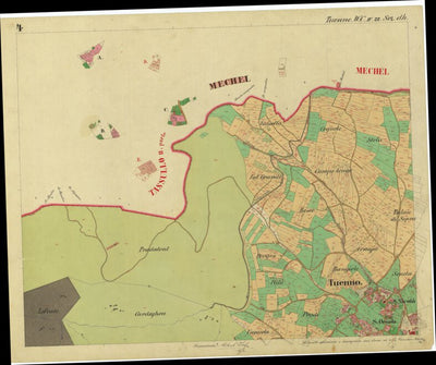 CARTAGO TUENNO Mappa originale d'impianto del Catasto austro-ungarico. Scala 1:2880 bundle