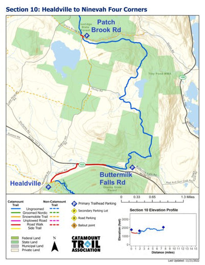 Catamount Trail Association Catamount Trail - Section 10 digital map