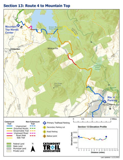 Catamount Train Catamount Trail - Section 13 Map by Catamount Trail Association ...