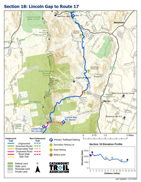 Catamount Train Catamount Trail - Section 18 Map by Catamount Trail Association ...