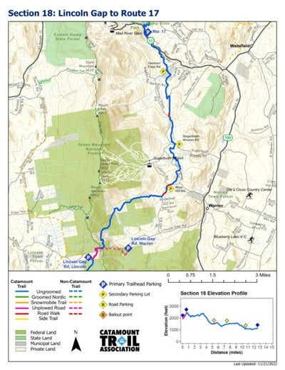 Catamount Trail Association Catamount Trail - Section 18 digital map