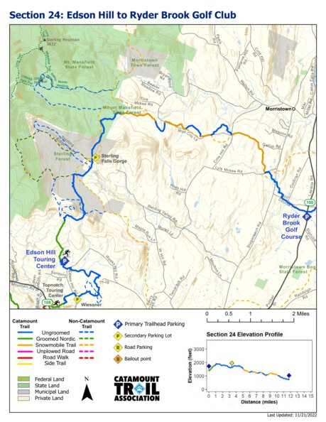 Catamount Trail - Section 24 Map by Catamount Trail Association ...