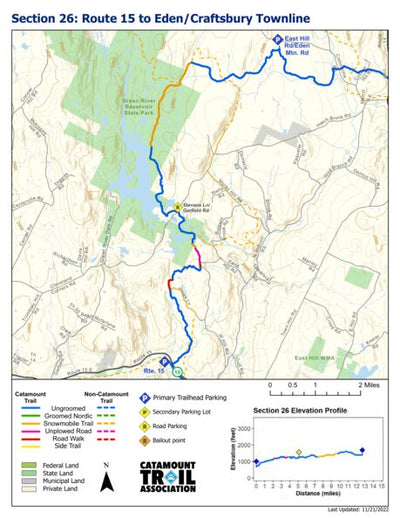 Catamount Trail Association Catamount Trail - Section 26 digital map