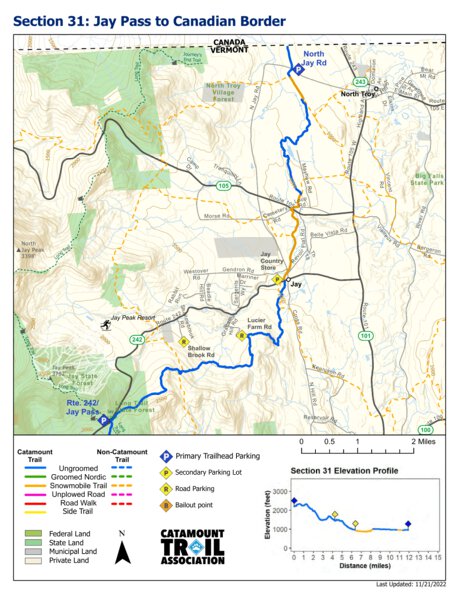 Catamount Train Catamount Trail - Section 31 Map by Catamount Trail Association ...