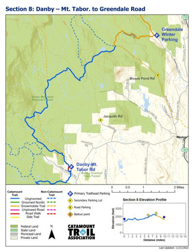 Catamount Trail Association Catamount Trail - Section 8 digital map