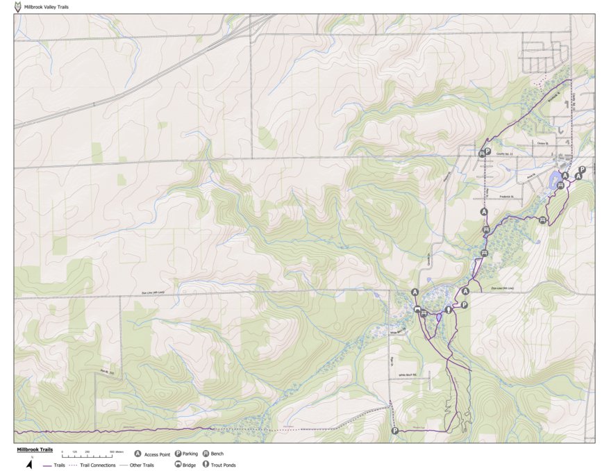 Millbrook Valley Trail Network Map by Cavan Monaghan Township Avenza Maps