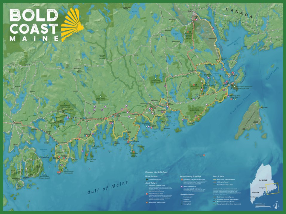 to the Bold Coast of Maine map by Center for Community GIS