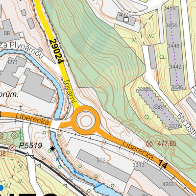 Český úřad zeměměřický a katastrální Liberec (0205-B-24-4) digital map
