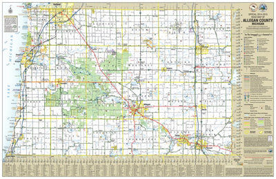 Christopher J Bessert Allegan County 2014-2015 Official Road Map digital map