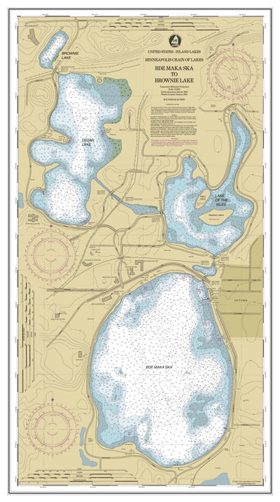 City Lake Maps and Charts Minneapolis Chain Of Lakes digital map