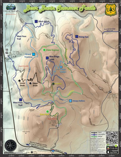 Bear Basin Summer Trails Free Map By City Of Mccall Avenza Maps 1698