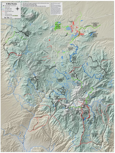 City of Prescott GIS Dept Prescott and Bradshaw Mountains E Bike Map digital map