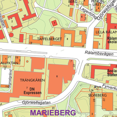City of Stockholm Kungsholmen (Stockholm City Map) digital map