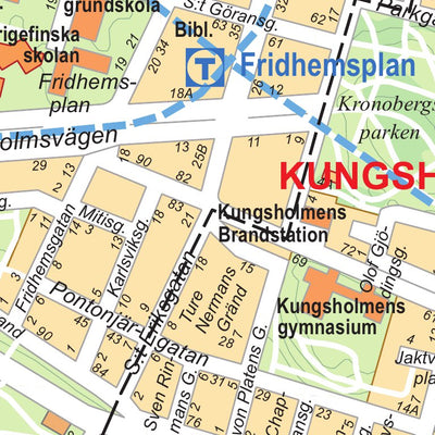 City of Stockholm Kungsholmen (Stockholm Tourist Map) digital map