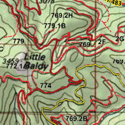 Colorado HuntData LLC CO Mountain Goat Unit G14 Topographical Map digital map