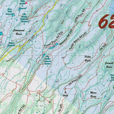 Co Unit 62 Elk Concentration Map by Colorado HuntData LLC | Avenza Maps