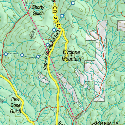 Colorado HuntData LLC Colorado Unit 79 Land Ownerhship with Elk Concentrations, the Hybrid digital map