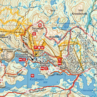 Compukort Gaustatoppen Turkort 30000 digital map