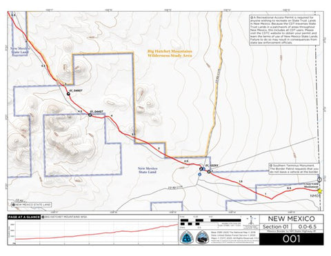 Continental Divide Trail Coalition CDT Map Set Version 3.0 - Map 001 - New Mexico bundle exclusive