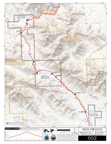 Continental Divide Trail Coalition CDT Map Set Version 3.0 - Map 002 - New Mexico bundle exclusive