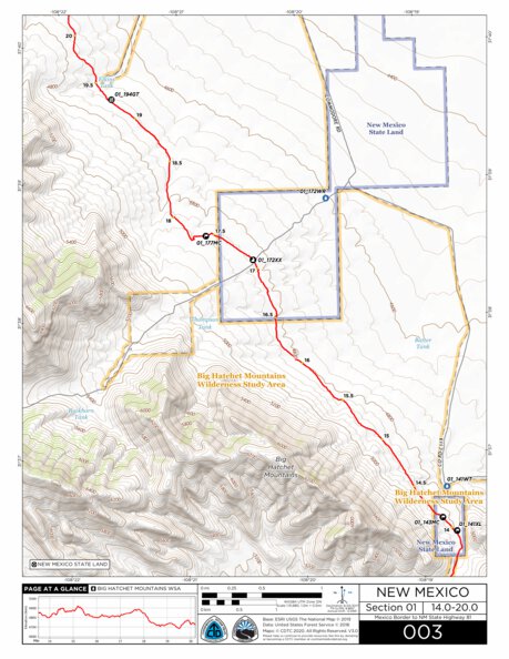 Continental Divide Trail Coalition CDT Map Set Version 3.0 - Map 003 - New Mexico bundle exclusive