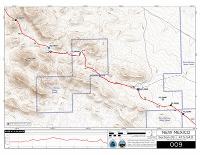Continental Divide Trail Coalition CDT Map Set Version 3.0 - Map 009 - New Mexico bundle exclusive