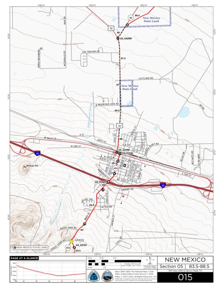Continental Divide Trail Coalition CDT Map Set Version 3.0 - Map 015 - New Mexico bundle exclusive