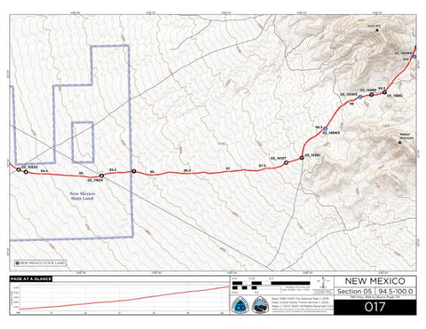 Continental Divide Trail Coalition CDT Map Set Version 3.0 - Map 017 - New Mexico bundle exclusive
