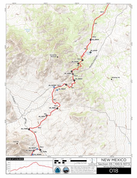 Continental Divide Trail Coalition CDT Map Set Version 3.0 - Map 018 - New Mexico bundle exclusive