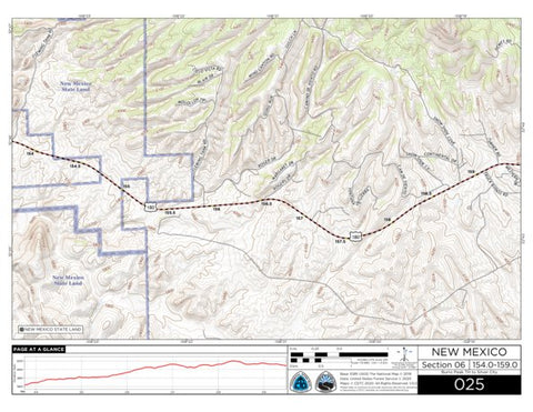 Continental Divide Trail Coalition CDT Map Set Version 3.0 - Map 025 - New Mexico bundle exclusive