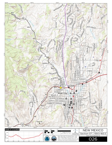 Continental Divide Trail Coalition CDT Map Set Version 3.0 - Map 026 - New Mexico bundle exclusive