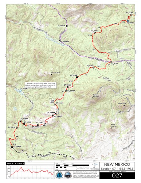 Continental Divide Trail Coalition CDT Map Set Version 3.0 - Map 027 - New Mexico bundle exclusive