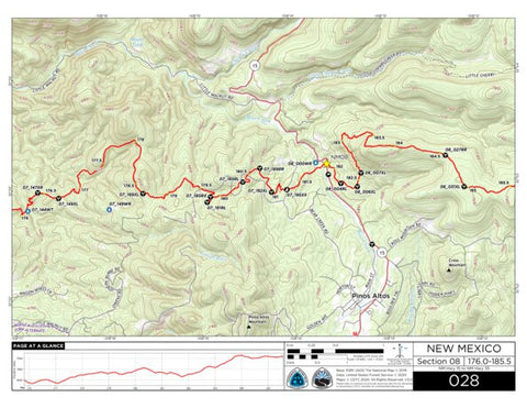 Continental Divide Trail Coalition CDT Map Set Version 3.0 - Map 028 - New Mexico bundle exclusive