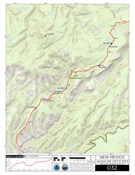 Continental Divide Trail Coalition CDT Map Set Version 3.0 - Map 032 - New Mexico bundle exclusive
