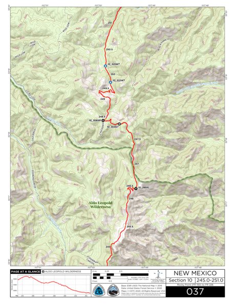 Continental Divide Trail Coalition CDT Map Set Version 3.0 - Map 037 - New Mexico bundle exclusive