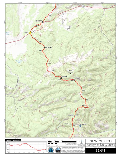 Continental Divide Trail Coalition CDT Map Set Version 3.0 - Map 039 - New Mexico bundle exclusive