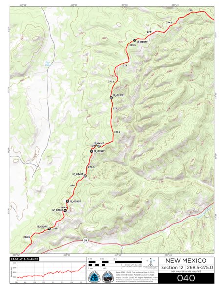 Continental Divide Trail Coalition CDT Map Set Version 3.0 - Map 040 - New Mexico bundle exclusive
