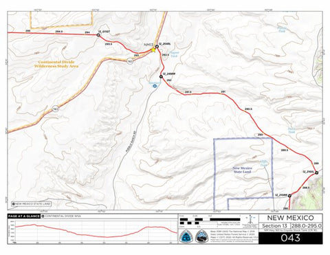 Continental Divide Trail Coalition CDT Map Set Version 3.0 - Map 043 - New Mexico bundle exclusive