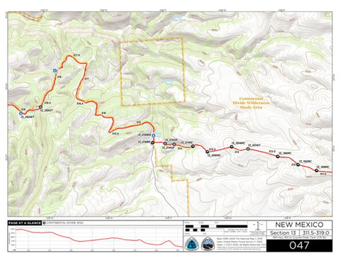 Continental Divide Trail Coalition CDT Map Set Version 3.0 - Map 047 - New Mexico bundle exclusive