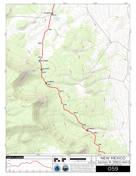Continental Divide Trail Coalition CDT Map Set Version 3.0 - Map 059 - New Mexico bundle exclusive