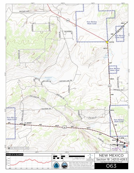 Continental Divide Trail Coalition CDT Map Set Version 3.0 - Map 063 - New Mexico bundle exclusive