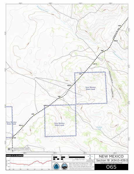 Continental Divide Trail Coalition CDT Map Set Version 3.0 - Map 065 - New Mexico bundle exclusive