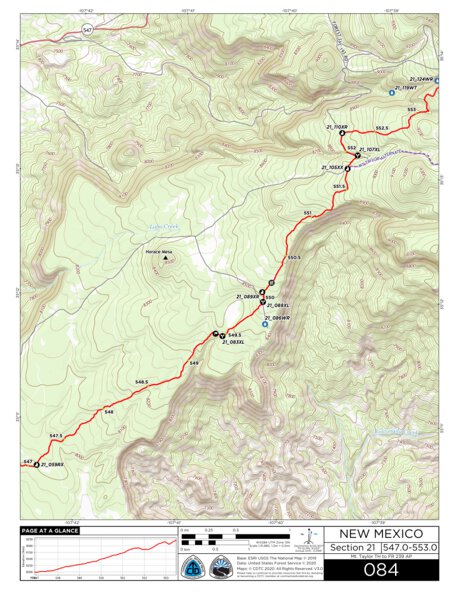 Continental Divide Trail Coalition CDT Map Set Version 3.0 - Map 084 - New Mexico bundle exclusive