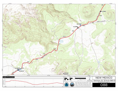 Continental Divide Trail Coalition CDT Map Set Version 3.0 - Map 088 - New Mexico bundle exclusive