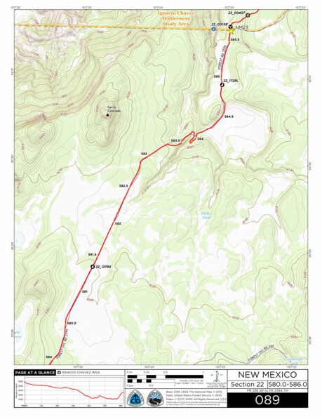 Continental Divide Trail Coalition CDT Map Set Version 3.0 - Map 089 - New Mexico bundle exclusive