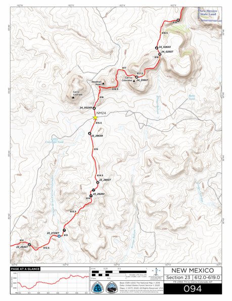 Continental Divide Trail Coalition CDT Map Set Version 3.0 - Map 094 - New Mexico bundle exclusive